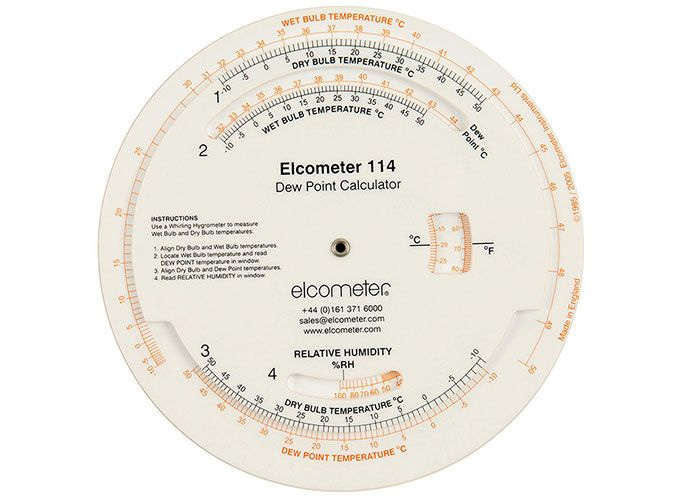 Elcometer 114 Dewpoint Calculator Elcometer 114 Dewpoint Calculator